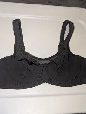 Hilaine Black CoolComfort Unlined Underwire Minimizer Bra Size 36DDD